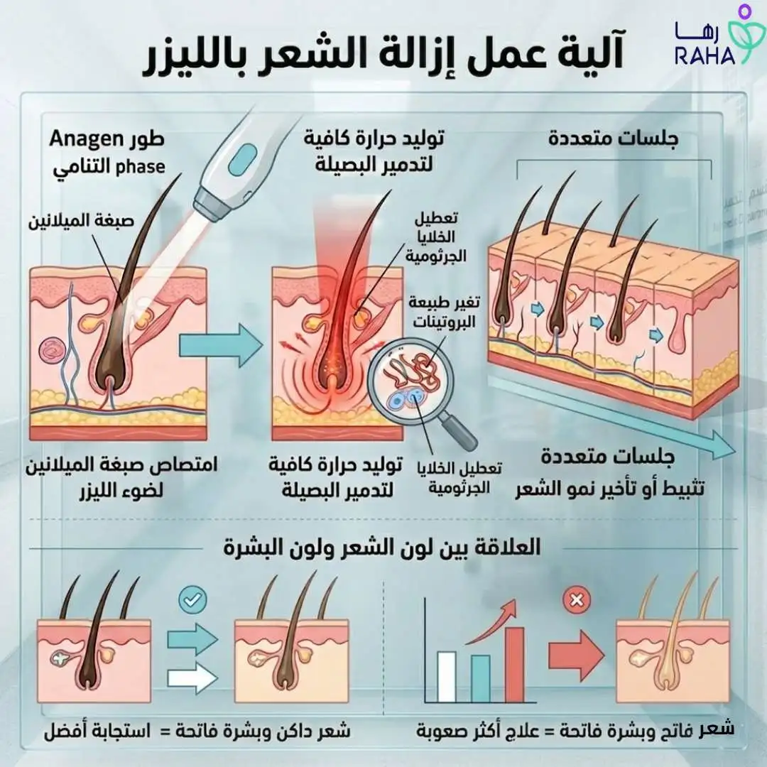 كيف يعمل الليزر على إزالة الشعر؟